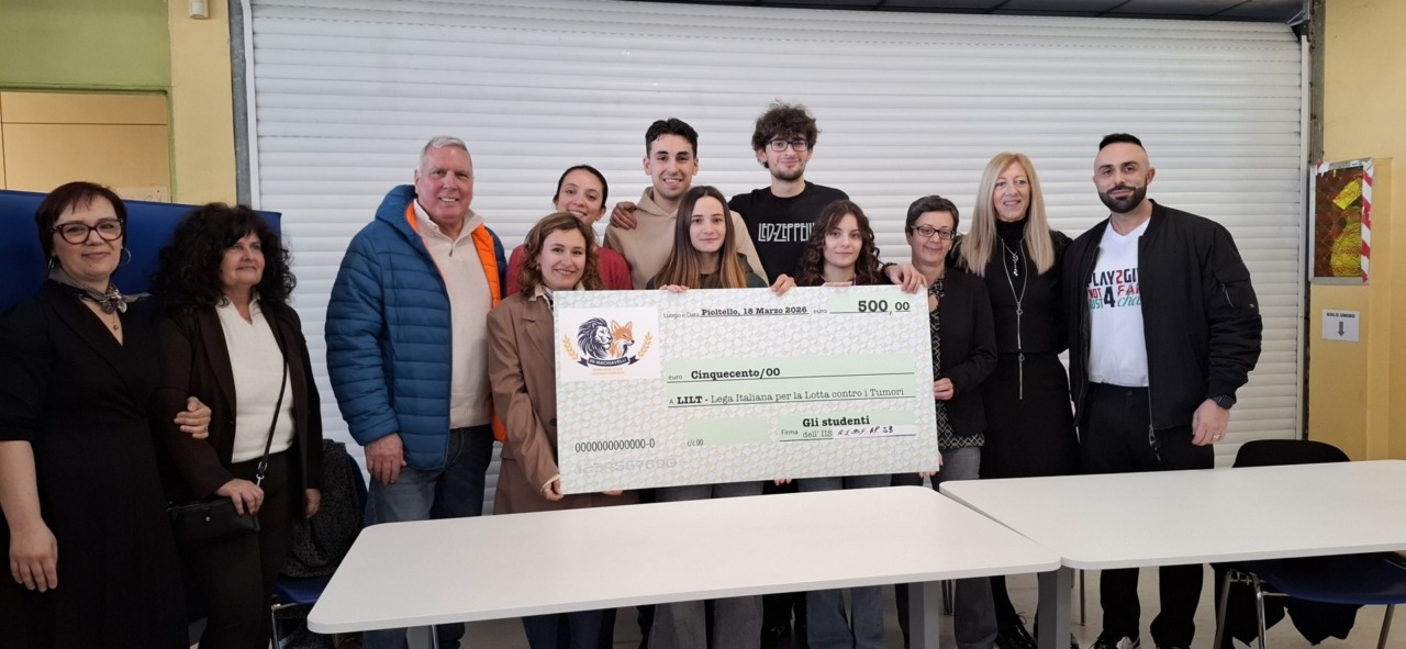 Consegnato l’assegno del progetto “She Play”: il sostegno degli studenti alla Lilt