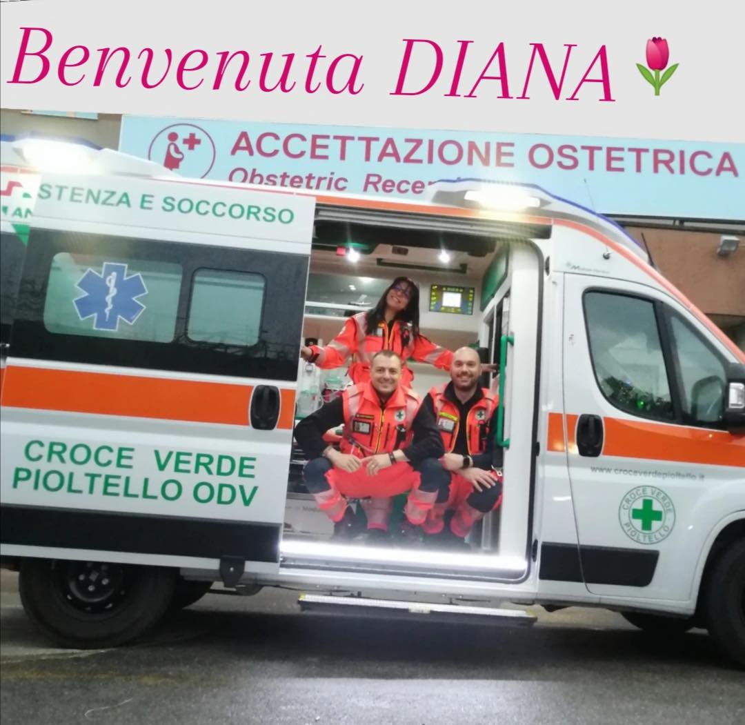 Diana nasce in ambulanza della Croce Verde: un arrivo inaspettato