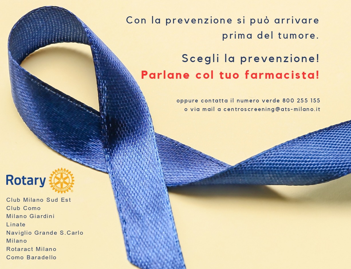 Il Rotary Club si mobilita contro il tumore al colon-retto