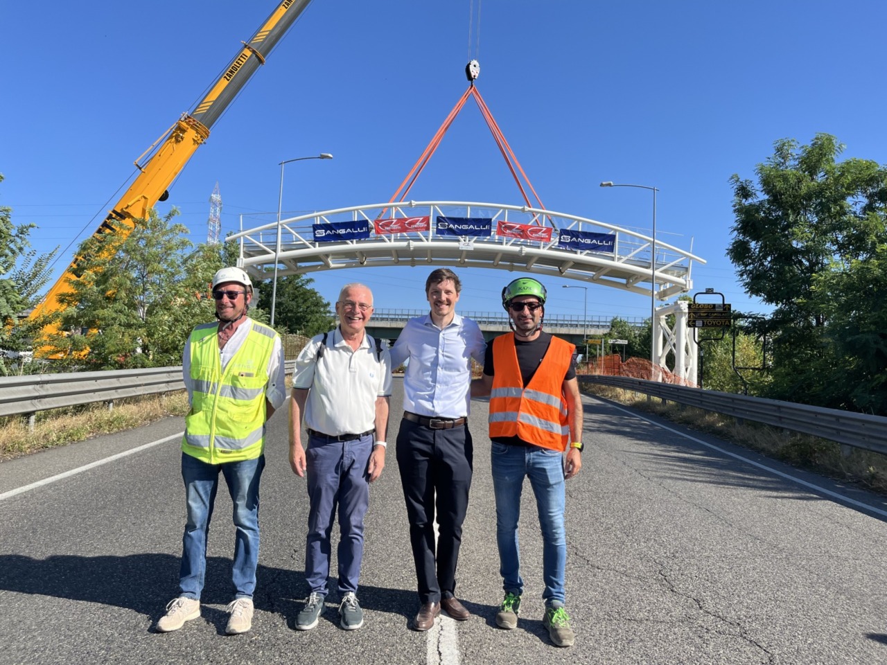 Collaudo del ponte della ciclopolitana a Città metropolitana: chiusura della Sp13 per un giorno