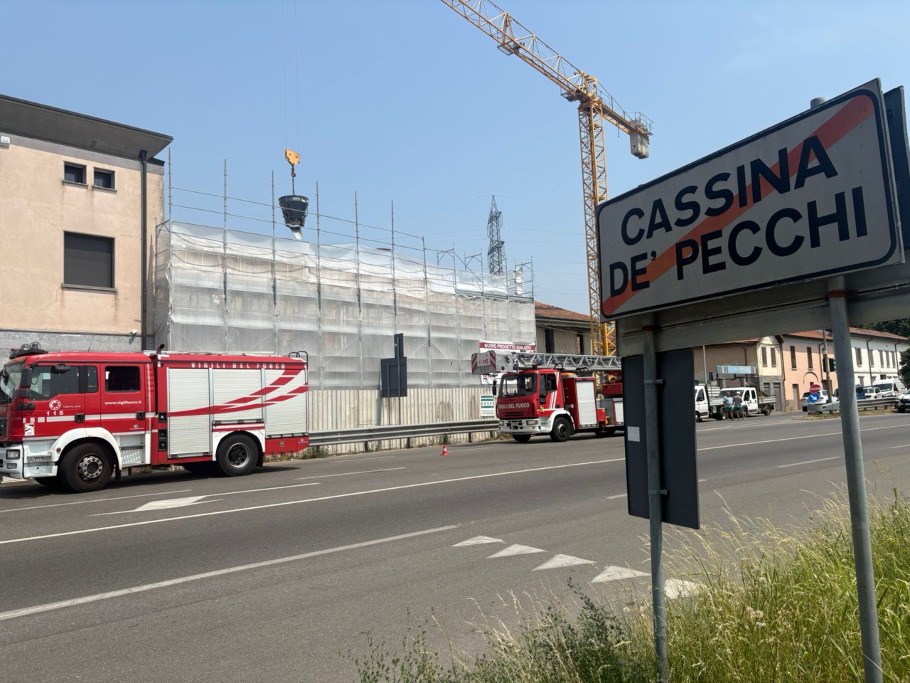 Infortunio serio in un cantiere a Cassina de’ Pecchi