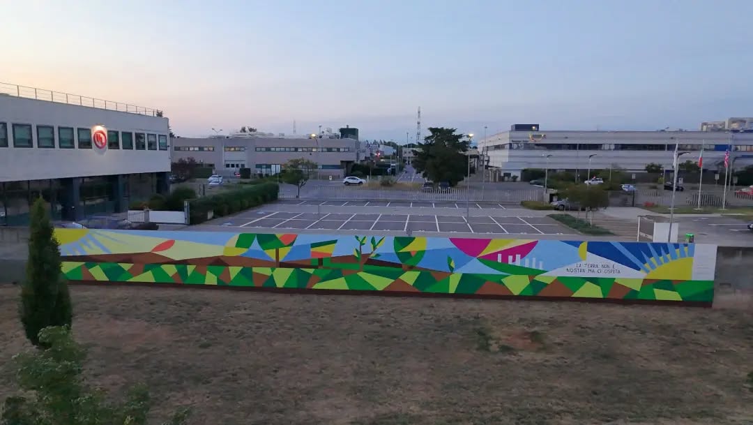 Un murales celebrativo della natura nel parco di Carugate
